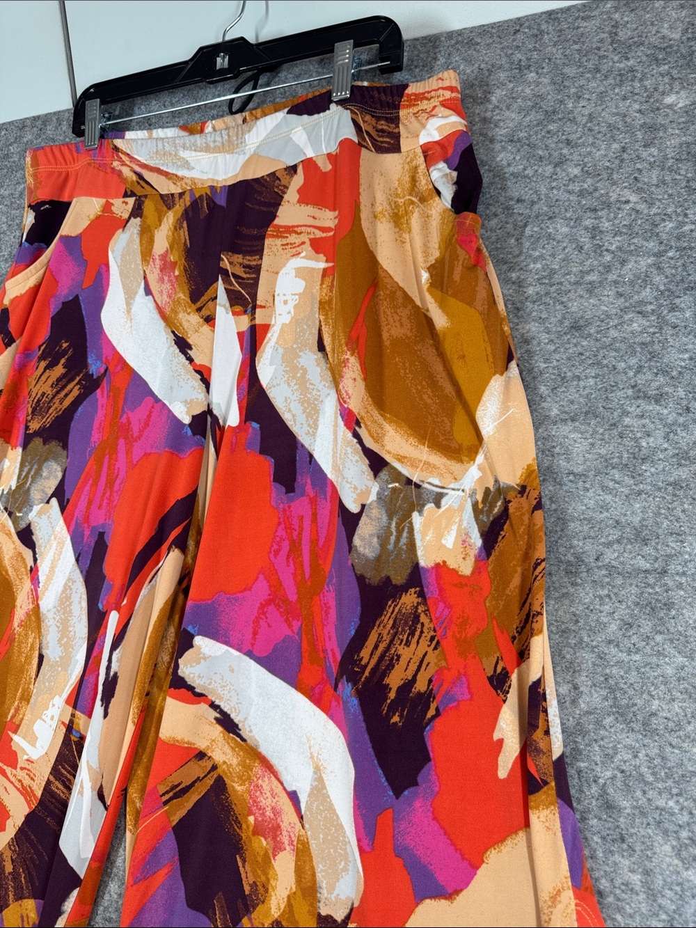 Marallis Wide Leg Pants Abstract Print XL Boho Palazzo Resort Vacation Summer - Picture 2 of 13